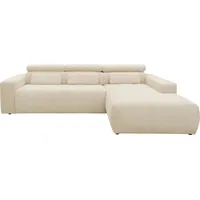 DOMO collection Eckcouch Cord 2-Sitzer Beige