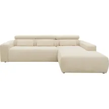 DOMO collection Eckcouch Cord 2-Sitzer Beige