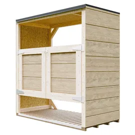 TIMBELA Mülltonnenbox 2er 240 l 153 x 159 cm beige