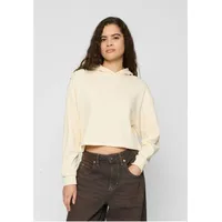 URBAN CLASSICS Oversized Cropped Light Terry Kapuzenpullover White Sand