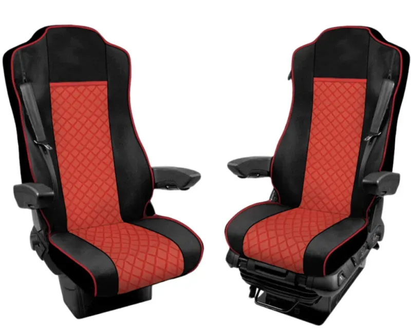 LKW Sitzbezug-Set für LKW Mercedes Actros Euro 6 2015-2021, Rot