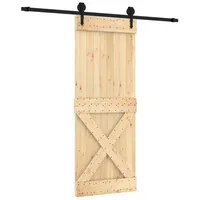 vidaXL Schiebetür rechts 80 x 210 cm Braun/Schwarz