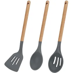 San Ignacio - Set mit 3 Küchenutensilien aus Silikonholz, Daimiel-Kollektion