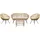 Beliani Lounge Set 4-tlg. Beige/Schwarz
