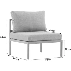 gardenson Loungesessel Copacabana Grau/Grün 70 x 65 x 74 cm