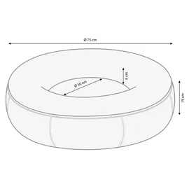 dehner lieblinge Kuschelbett Cora, rund, braun, ca. B75/H19/T75 cm,