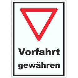 Aufkleber Vorfahrt gewähren A3 (297x420mm)