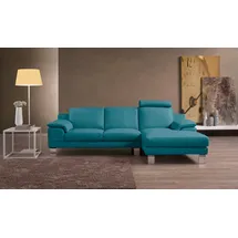 Egoitaliano "Shakira, Design & Sitzkomfort auf hohem Niveau, Breite 236cm, L-Form", mit Recamiere, L-Form, edle Füße grün