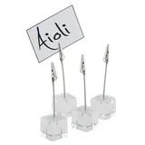 APS Kartenhalter/Tischkartenhalter, 4er Set3 x 3 cm, 12 cm