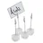 APS Kartenhalter/Tischkartenhalter, 4er Set3 x 3 cm, 12 cm