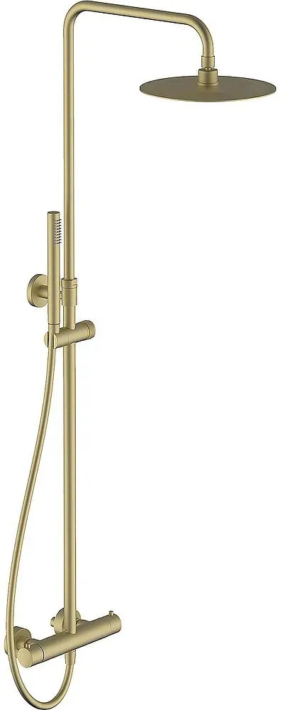 Brause-System Comallo 2.0 mit Thermostat Soft Brass (Ausführung: Brause-System Comallo 2.0 Soft Brass)