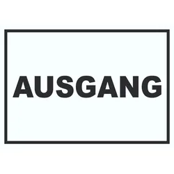 Ausgang Schild A1 (594x841mm)