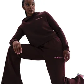 Nike Phoenix Fleece Straight Hosen Rot M