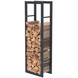 BC-ELEC Holzablage Stahl 125 x 40 x 25 cm Schwarz