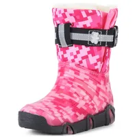 Ladeheid Kinder Mädchen Jungen Schneestiefel mit Muster Winterstiefel Gummistiefel