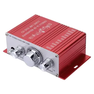Goshyda Auto Auto Verstärker, HiFi Audio Musik CD DVD MP3 FM Player Digital Auto Auto Verstärker(rot)