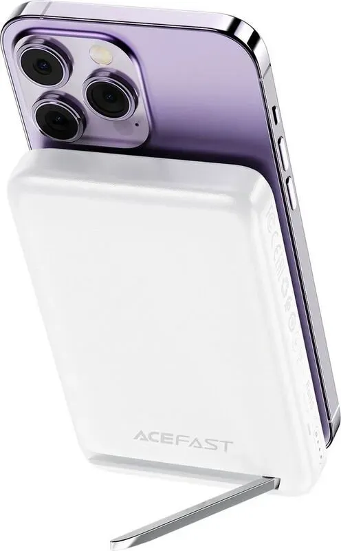 Acefast M6 PD 20W 10000mAh induktiver Powerbank + Kabel - Weiß