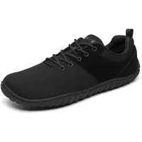 SAGUARO Barfußschuhe Wish I- Knit Barfußschuhe Damen Herren Barfussschuhe Zehenschuhe Barfuß Schuhe Wide Toe Box Barefoot Shoes Weit Zehenbox Traillaufschuhe Barfusslaufschuhe Schwarz, Gr.40 - 40 EU