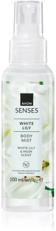 Avon Senses White Lily & Musk erfrischendes Bodyspray 100 ml