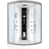 SeniorBad Dusche Duschkabine D26-TH-EC-EA Duschtempel Sauna 130x130 cm MIT 2K Scheiben Versiegelung - Weiß