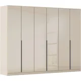 otto home Drehtürenschrank Kleiderschrank Kleiderschränke Schrank Garderobe AGORDO mit Glasfront (in zwei Griff-Farben, Breiten 91-360 cm) durchdachte Innenausstattung, in 7 Breiten und 2 Höhen MADE IN GERMANY beige 271 cm x 229 cm x 54 cm