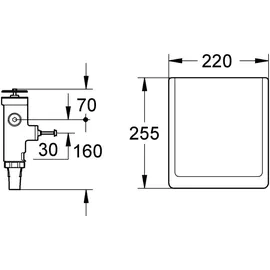 Grohe WC-Druckspüler Chrom