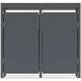 DEGAMO Mülltonnenbox ULM 132 x 124 cm anthrazit