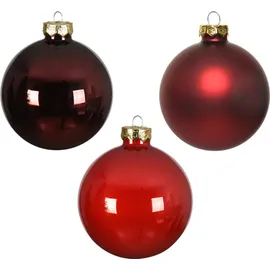 Kaemingk Glas Rot Glaskugeln Weihnachtskugeln Christbaumkugeln Baumschmuck 20 TLG
