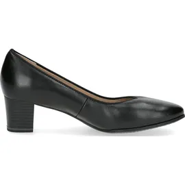 CAPRICE Damen Pumps aus Leder mit Blockabsatz, Schwarz (Black Nappa), 36.5 EU