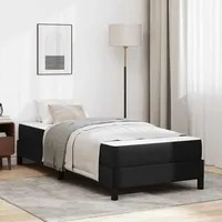 VidaXL Bettrahmen mit Matratze Schwarz 90 x 190 cm