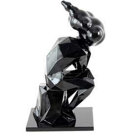 XXXLutz Skulptur Schwarz Kunststoff, 17x47x28 cm