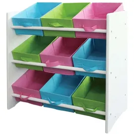 MCW Buntes Kinderregal Holz, mit Boxen