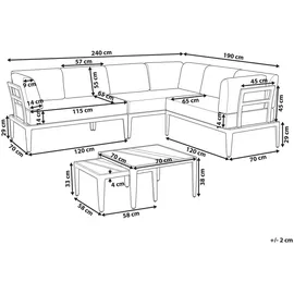 Beliani Lounge Set 6-tlg. Beige