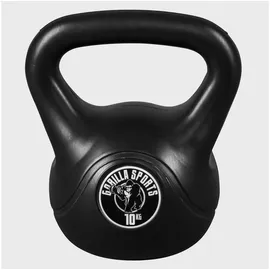 Gorilla Sports Kettlebell Kunststoff 10 kg schwarz