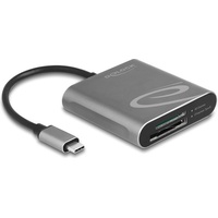 Delock USB Type-C Card Reader (USB 3.1), Speicherkartenlesegerät, Grau