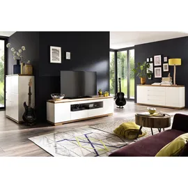 MCA Furniture Chiaro Lowboard 202x54x40 cm Weiß/MDF
