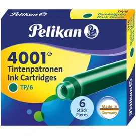 Pelikan 4001 TP/6 Tintenpatronen für Füller dunkelgrün, 6