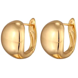 Elli Creolen Scharnier Chunky Look Goldfarben   Damen 