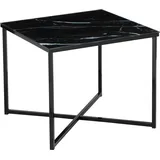 SalesFever Beistelltisch, BxH: 50 x 42 cm, Metall/Glas - schwarz