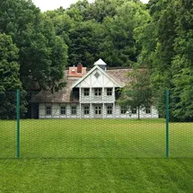 vidaXL Maschendrahtzaun mit Pfosten 25 x 0,75 m Grün