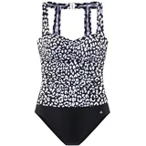 LASCANA Badeanzug Damen Schwarz/Weiß 46 Cup C
