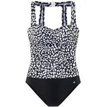 LASCANA Badeanzug Damen Schwarz/Weiß 46 Cup C