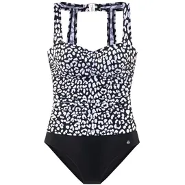 LASCANA Badeanzug Damen Schwarz/Weiß 46 Cup C