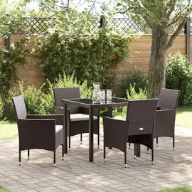vidaXL Garten Essgruppe 5-tlg. Braun