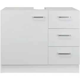 stabilo-sanitär Waschbeckenunterschrank 'Knut' polarweiß matt mit 3 Schubladen, Waschtischunterschrank 63x30x54cm