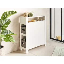 Beliani Badezimmerschrank 20 x 70 x 20 cm Weiß