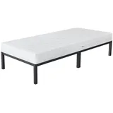 ML-Design Metallbett 90x200cm auf Stahlrahmen mit Lattenrost, robustes Einzelbett - Jugendbett