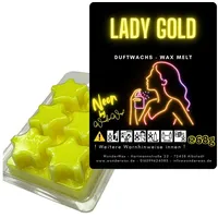 WonderWax Duftwachs WonderWax® Neon Duftwachs 6 Sterne (Casaba Melon & Santal), Duftrichtung: Lady Gold