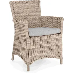 Gartenstuhl Jupiter mit Kissen, mit Armlehne