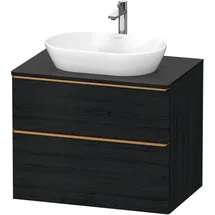Duravit Waschtischunterschrank 2 Auszüge 80 x 64,4 x 55 cm Eiche Schwarz Matt